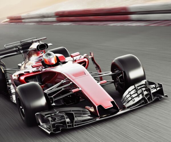 Race car on track