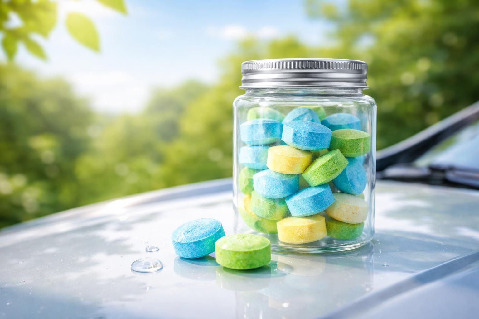 découvrez nos pastilles pour lave-glace alliant simplicité d'utilisation et efficacité optimale pour un pare-brise toujours propre et sécurisé.